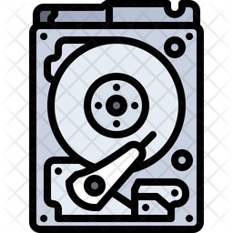 Hdd Icon - Download in Colored Outline Style