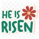 He Is Risen Easter Greeting Happy Easter Icon