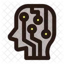 Head Circuit Robotic Icon