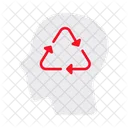 Head Recycle Think Green Icon