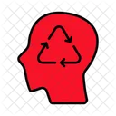 Head Recycle Think Green Icon