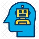 Artificial Intelligence Head Humanoid Icon