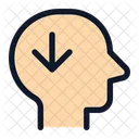 Head Side Arrow Down  Icon