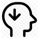 Head Side Arrow Down Icon