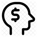 Head Side Dollar Icon