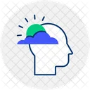 Head With Cloud And Sun Perspective Clarity Icon