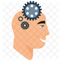 Head with gears  Icon