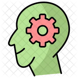 Head with gears in it  Icon