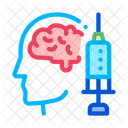 Brain Syringe Injection Icon
