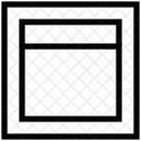 Quadratische Schaltfläche für die Kopfzeile  Symbol