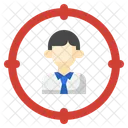 Headhunting Human Resources Circular Target Icône