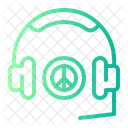 Headphone Peace Music Icon