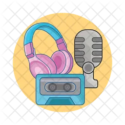 Headphone and microphone  Icon