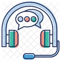 Headphone with Microphone  Icon