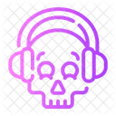 Skeleton Skull Headphones Icon