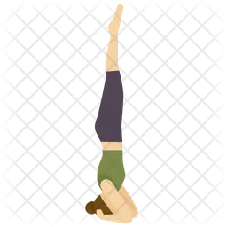 Headstand yoga pose  Icon