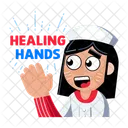 Healing Hands Caretaker Nurse Icon