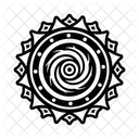 Healing Spiral Swirling Tribal Icon