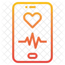 Heart Rate Smartphone Romantic Icon