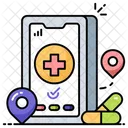 Health Center Location Treatment Center Checking Address 아이콘
