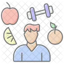 Health Conscious Choices Lineal Color Icon Icon