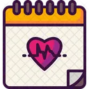 Health Day Calendar Heart Rate Icon