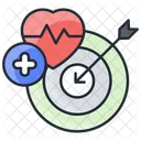 Health goals target  Icon