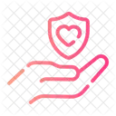 Health Insurance Heart Hand Icon