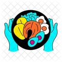Vibrant Healthy Meal Illustration Health Meal Diet Food Symbol