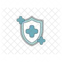 Health Shield Colored Outline Style Medical Icon Hospital Icon
