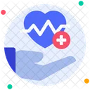Healthcare Heart On Care Heartbeat Icon