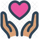 Medical Hand Heart Icon