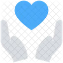 Medical Hand Heart Icon