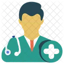 Healthcare Professional With Plus Sign  Icon