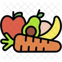 Healthy Food Diet Fruits And Vegetables Icon