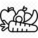 Healthy Food Diet Fruits And Vegetables Icon