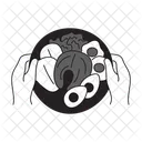 Black Monochrome Healthy Food Illustration Healthy Food Food Symbol