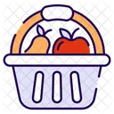 Healthy fruit basket  Icon