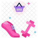 Healthy Items Shopping Exercise Gym Icon