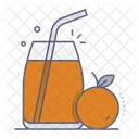 Healthy Juice Drink Orange Icon