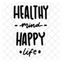 Healthy mind happy life  Icon