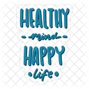 건강한 마음 행복한 삶 정신건강 심리학 아이콘