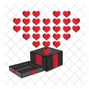 Hear gift box  Icon