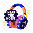 Hear Noise Headphones Graffiti Icon