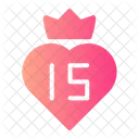 Heart Quinceanera Birthday And Party Icon