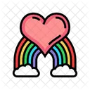 Heart Rainbow Love Icon