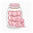Heart Heart Jar Love Icon