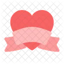 Heart Ribbon Label Icon