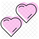 Heart Color Shadow Thinline Icon Icon