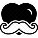 Heart Mustache Love Icon
